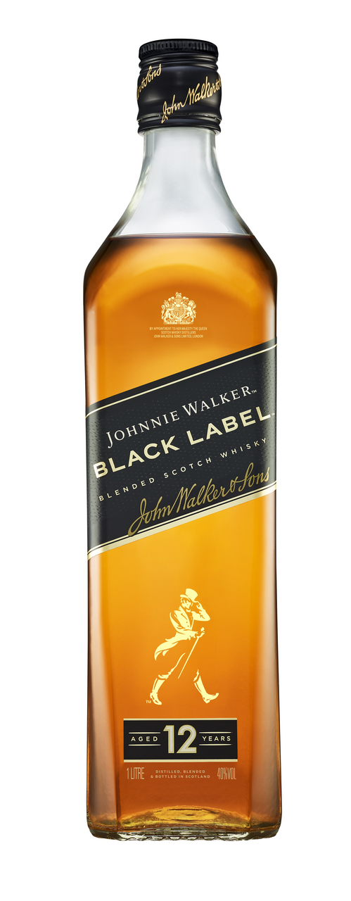 Johnnie Walker BLACK Уиски 40% 1л