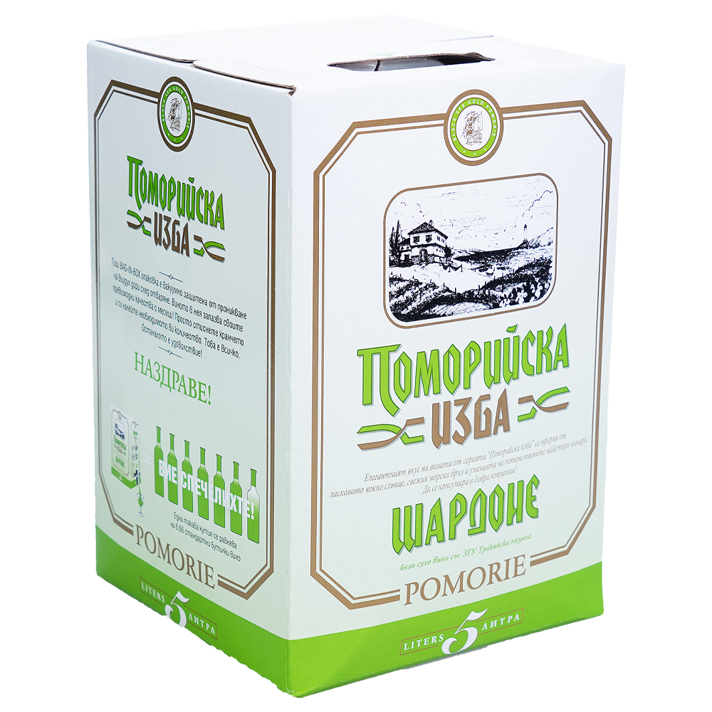 ПОМОРИЙСКА ИЗБА Вино Шардоне 5л
