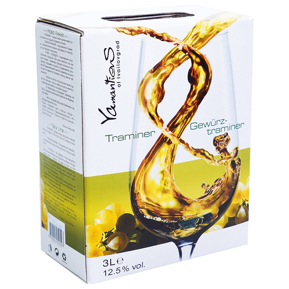 YAMANTIEV'S Вино Траминер 12,5% 3л