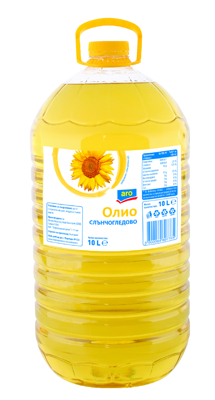 aro Слънчогледово олио рафинирано 10л