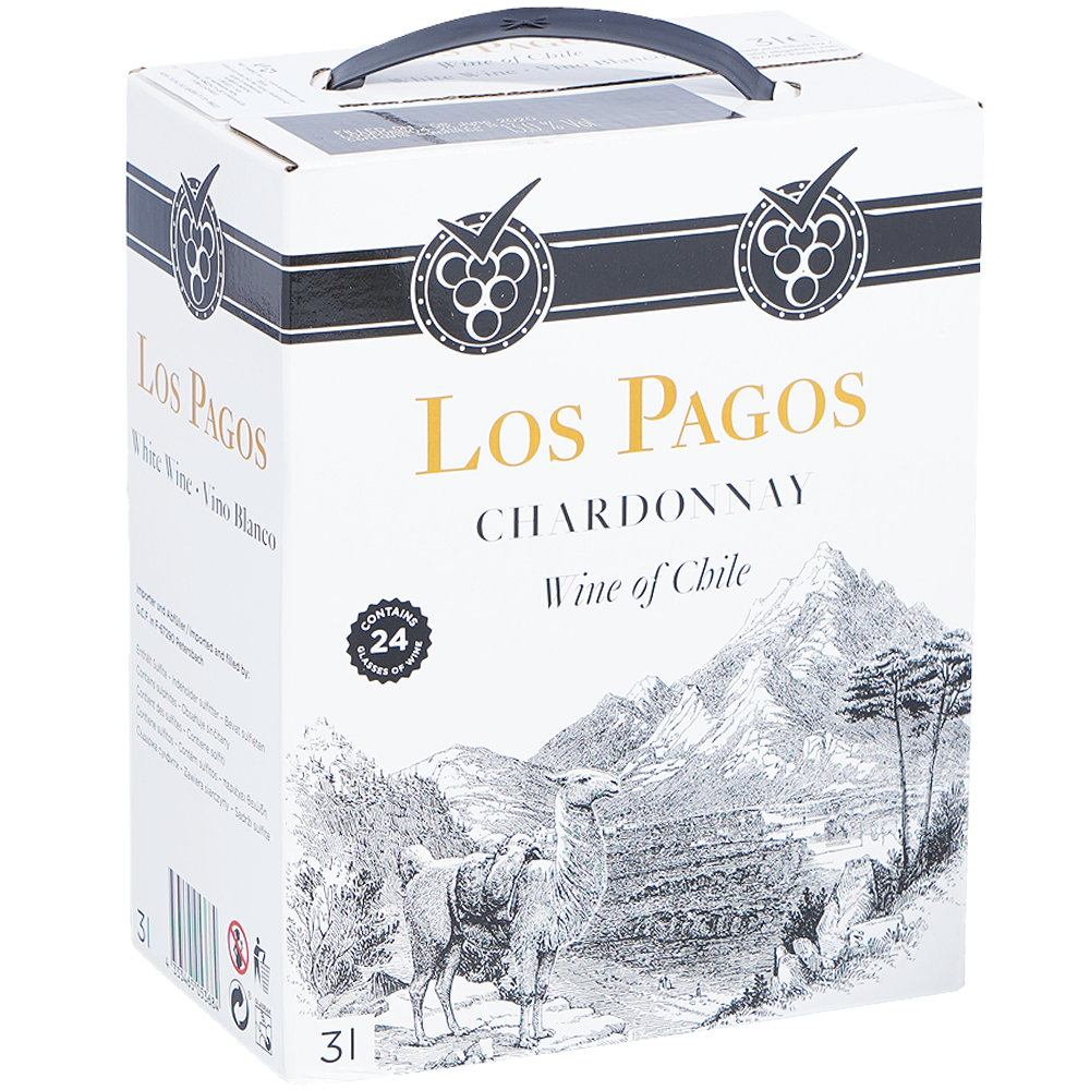 Los Pagos Бяло Вино Шардоне 3л