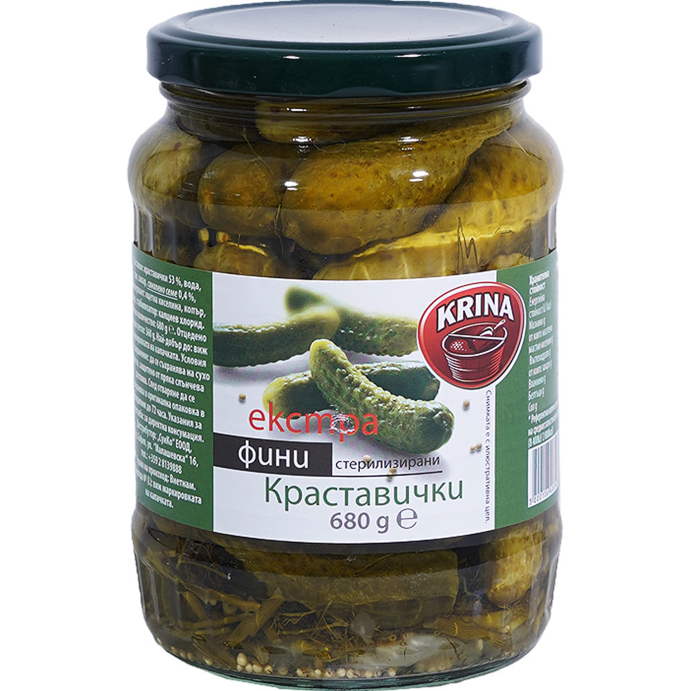 KRINA Кисели краставички 680 г