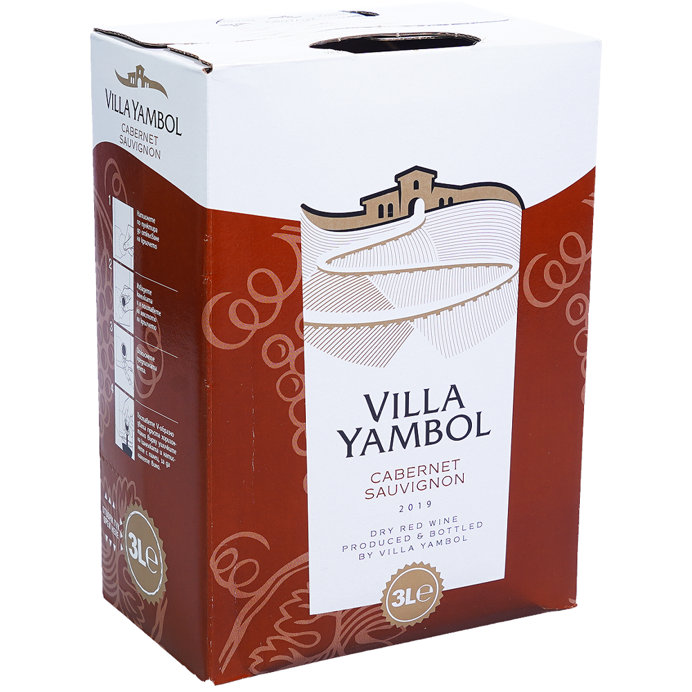 VILLA YAMBOL Вино Каберне Совиньон блан 3л