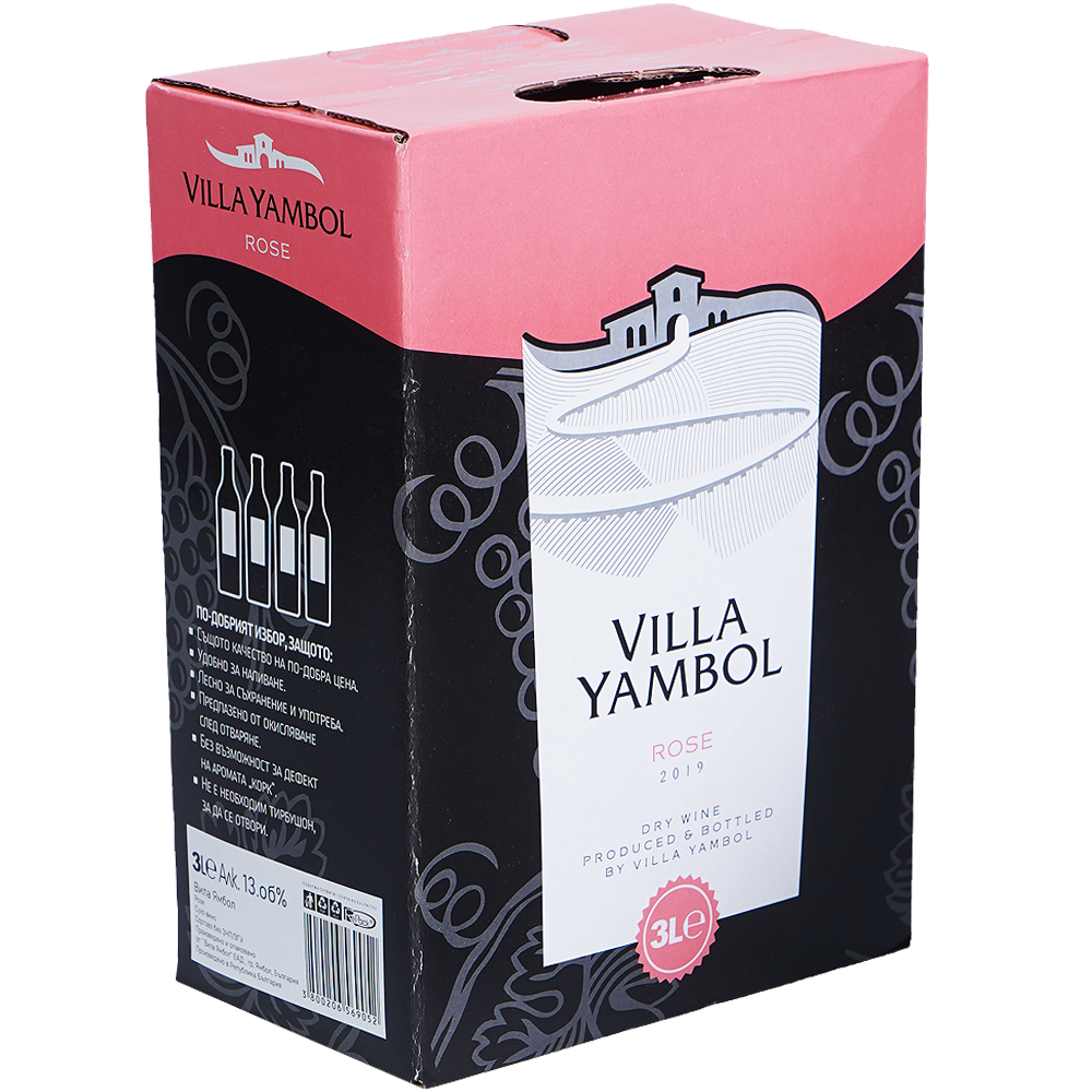 VILLA YAMBOL Вино розе 3л
