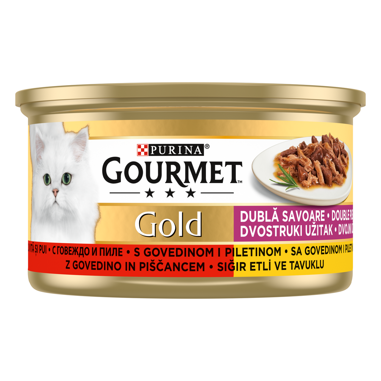 GOURMET Gold Храна за котки говеждо и пиле 85г