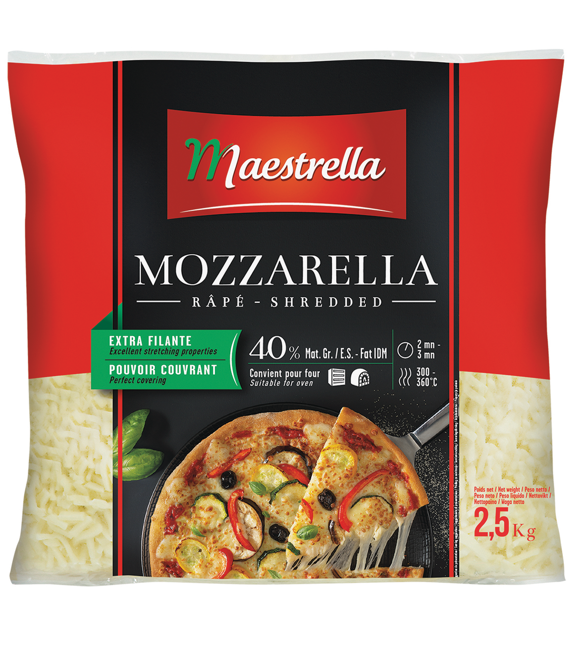 MAESTRELLA Моцарела настъргана 2,5кг