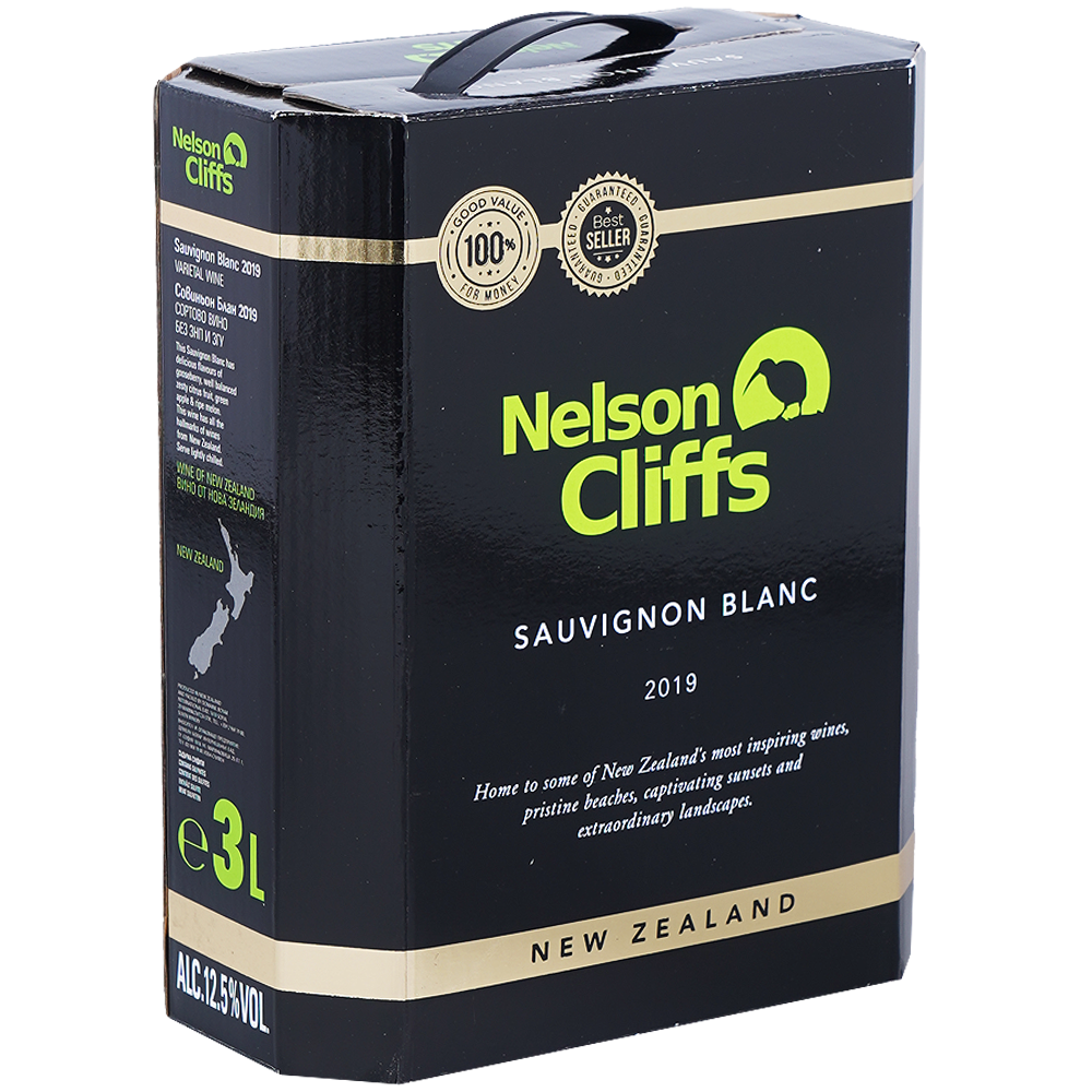 NELSON CLIFFS Вино Совиньон блан 3л