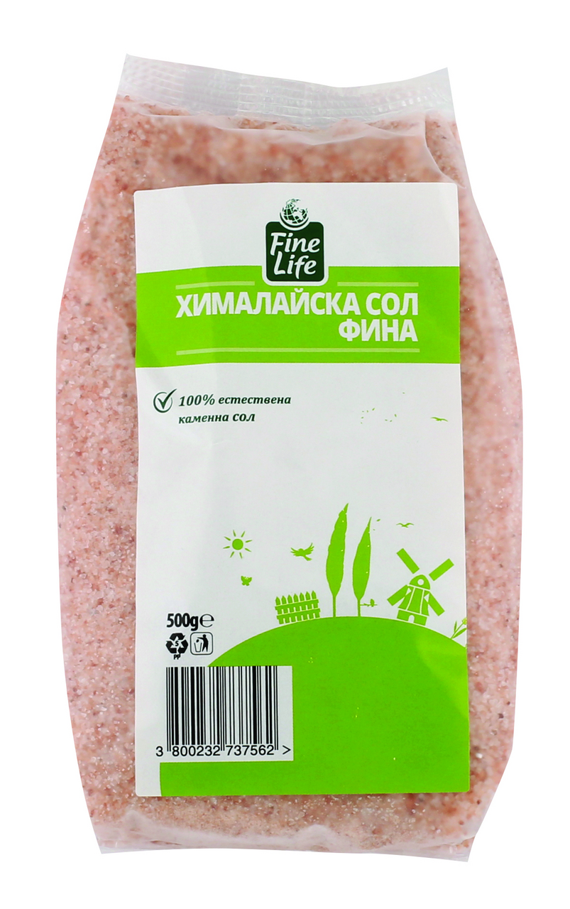 Fine Life Bio Хималайска сол фина 500г