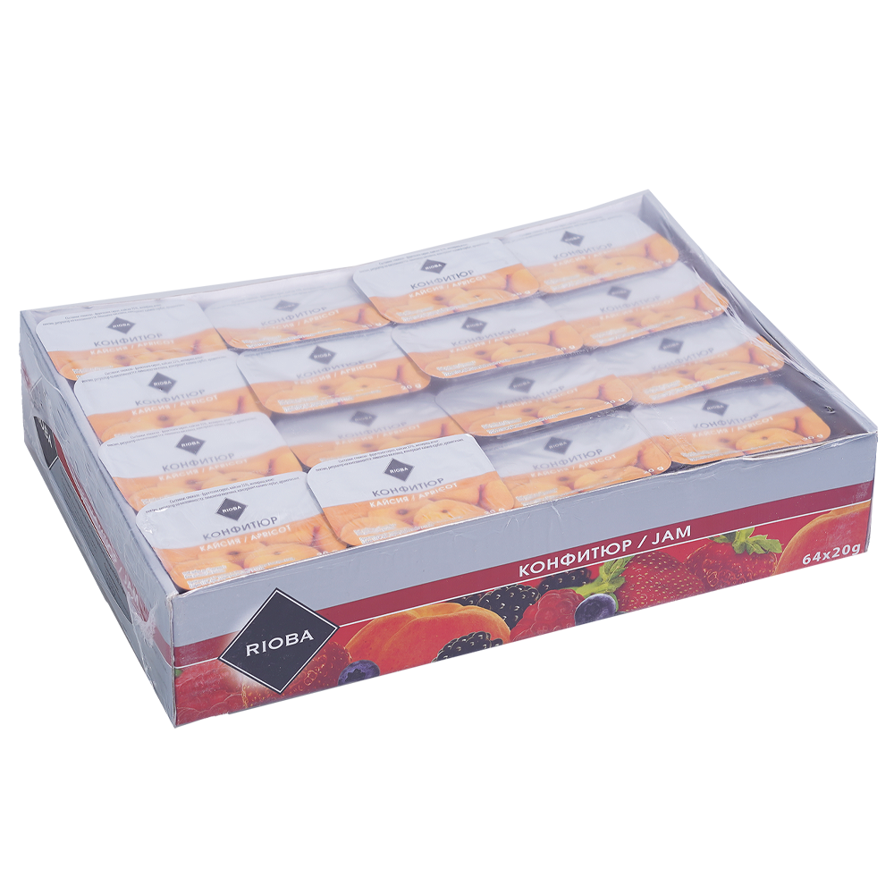 RIOBA Конфитюр кайсия 35% (64 бр х 20 г) 1,280 кг