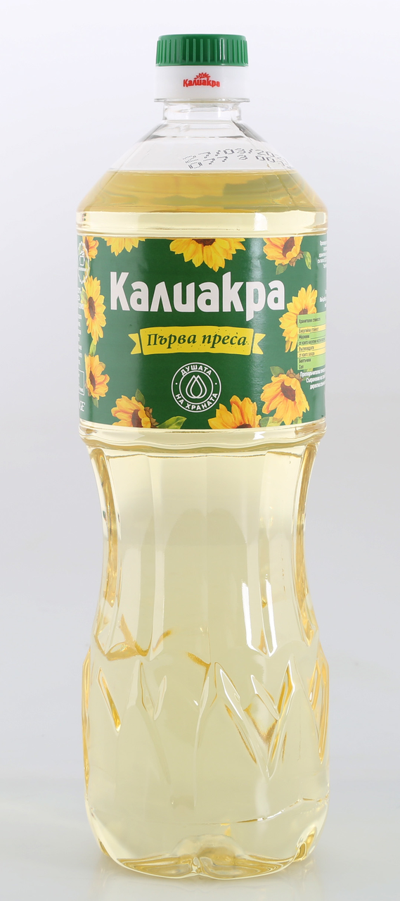 КАЛИАКРА Слънчогледово олио първа преса 6 бр x 1 л