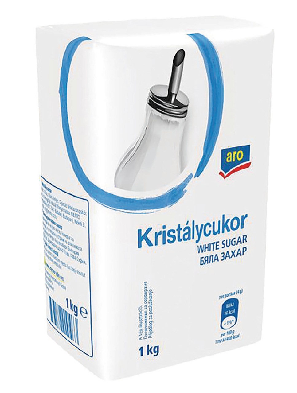 aro Бяла кристална захар 10 бр x 1 кг, 10 кг