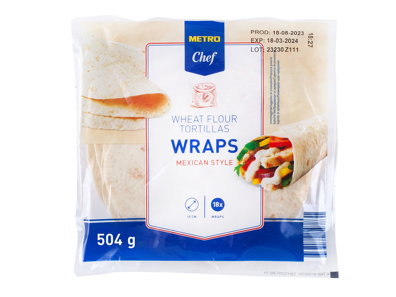 METRO Chef Тортила питки ~15см 18 x 29 г