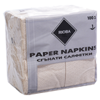 RIOBA Салфетки кафяви 33х33см 400бр