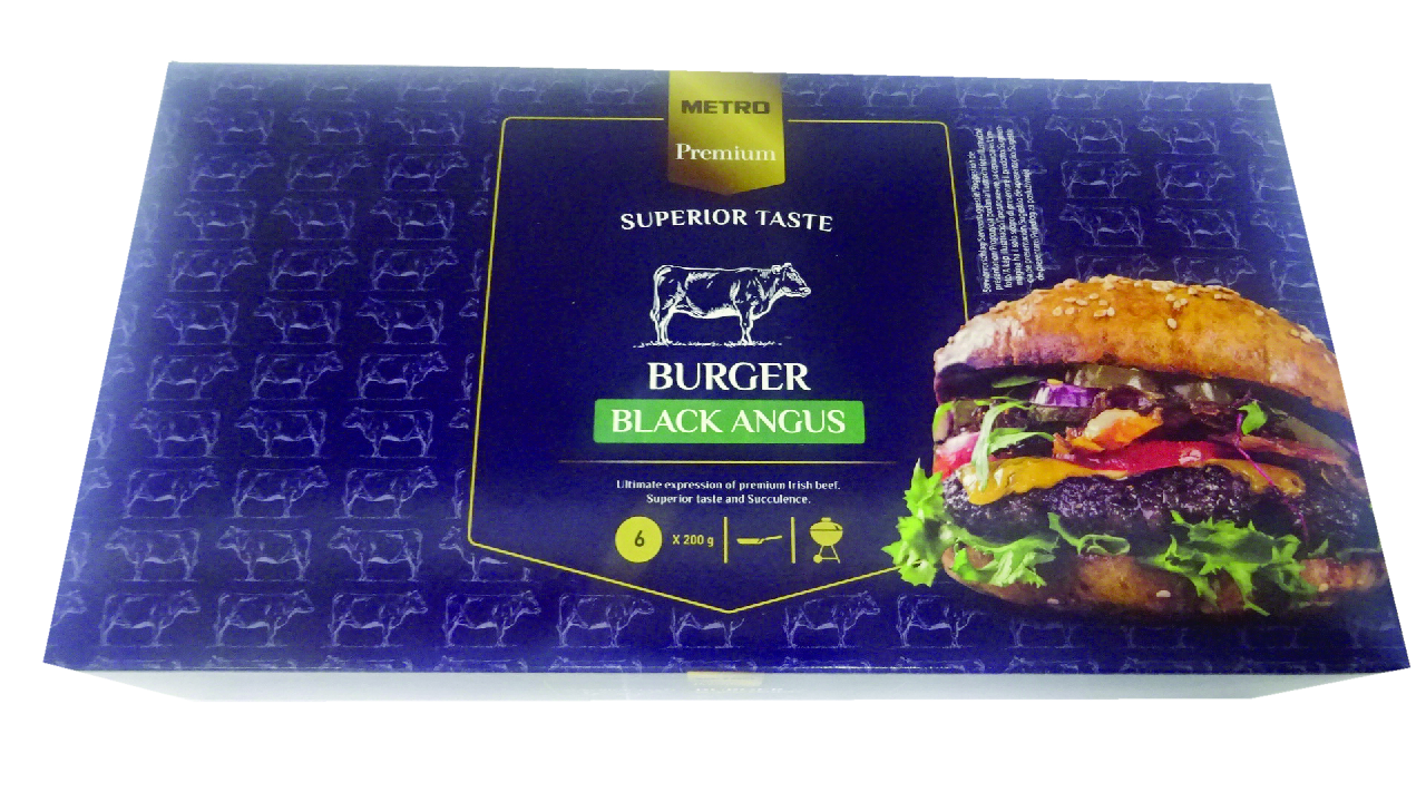 METRO Premium Бургер Black Angus ( 6 бр х 200 г ) 1200 г