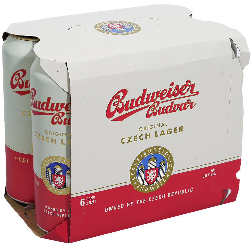 BUDWEISER Бира кен 6 бр х 500 мл