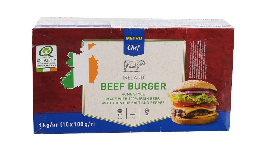 METRO Chef Ирландски говежди бургер ( 10 х 100 г ) 1000 г