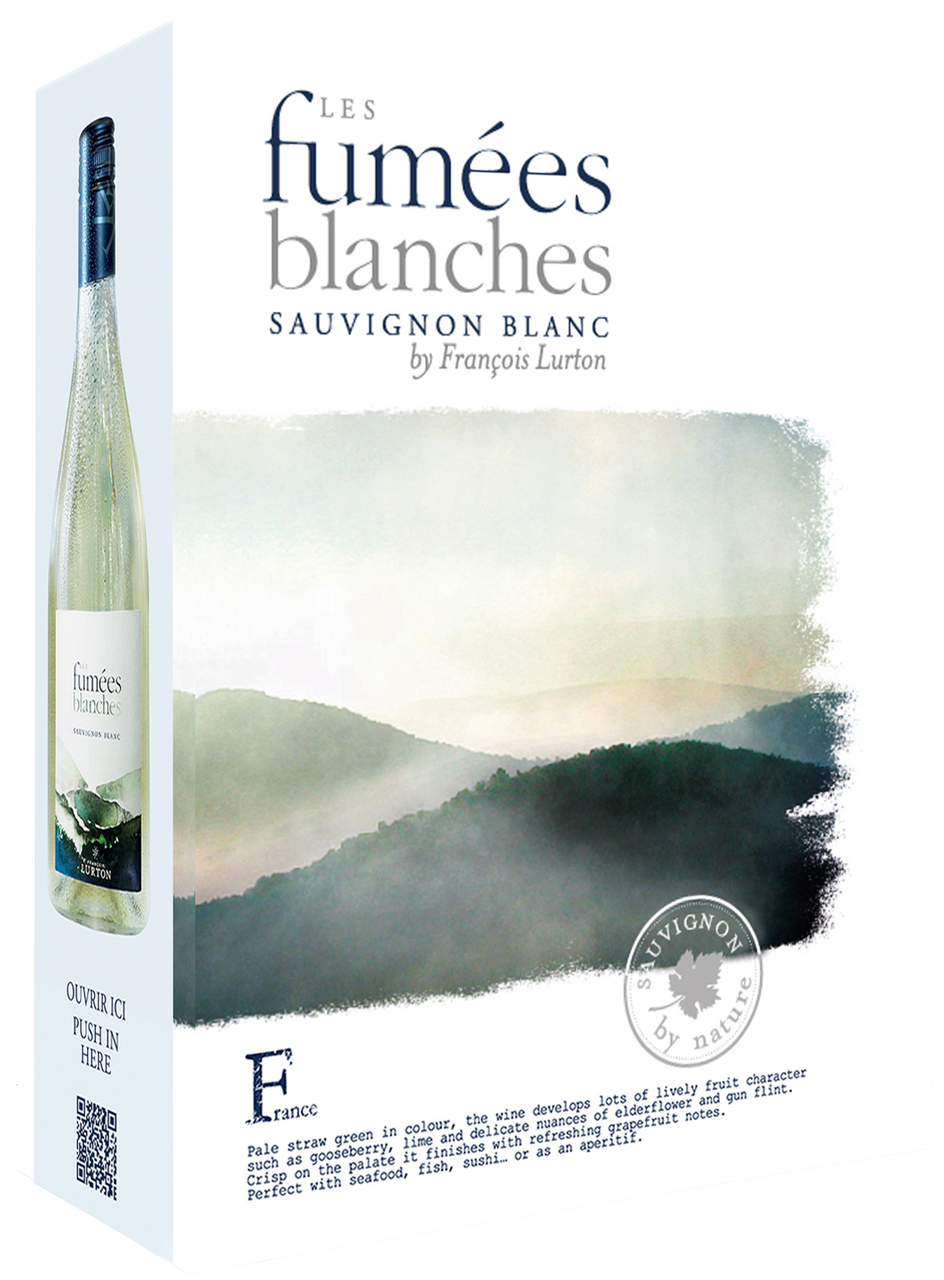 Les Fumees Blanches Бяло вино Совиньон блан бег-ин-бокс 12% 3 л