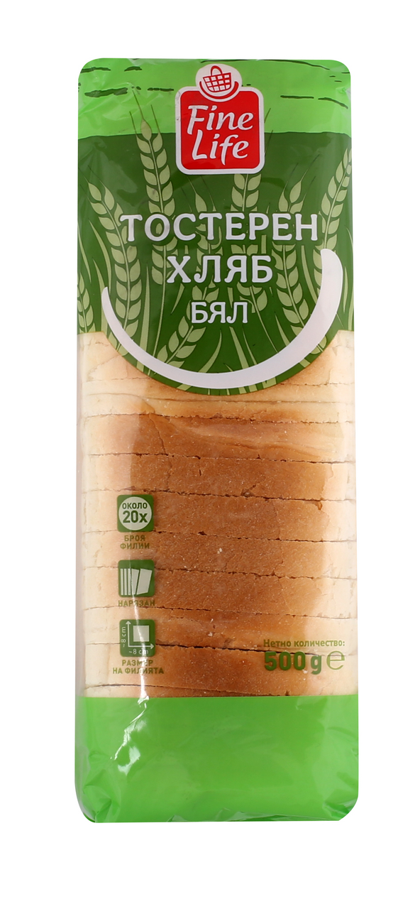 Fine Life Пшеничен хляб тост 500г