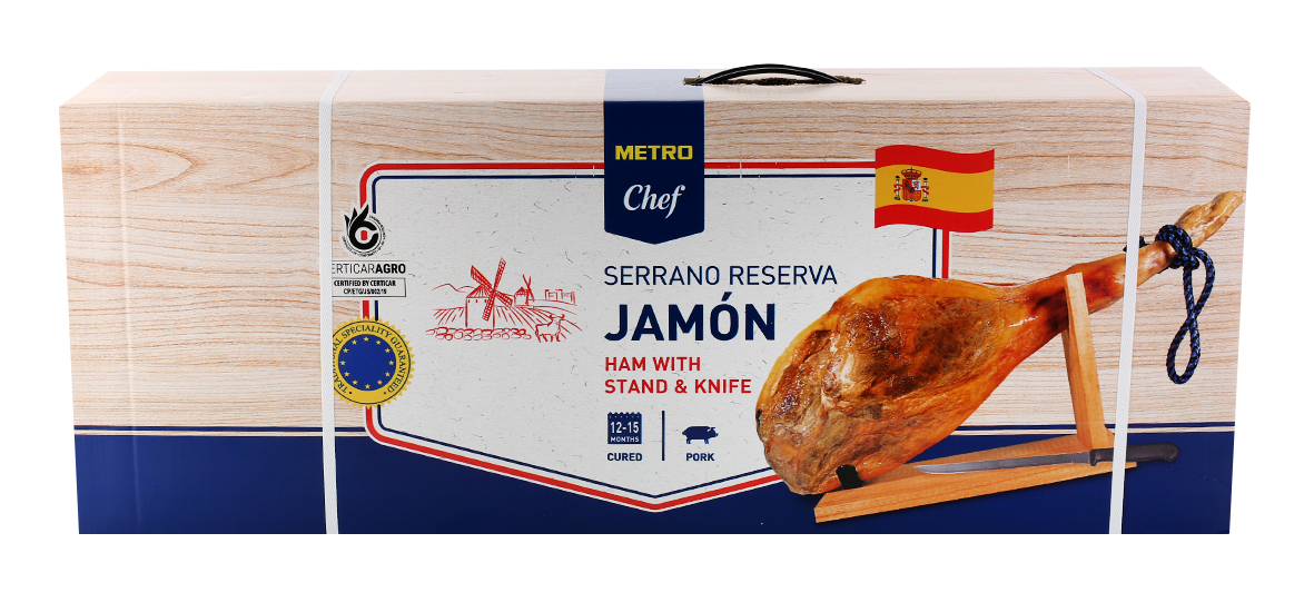 METRO Chef Хамон Серано с кост/нож/стойка 6,250 кг