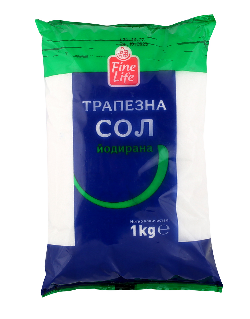 Fine Life Трапезна йодирана сол 1кг