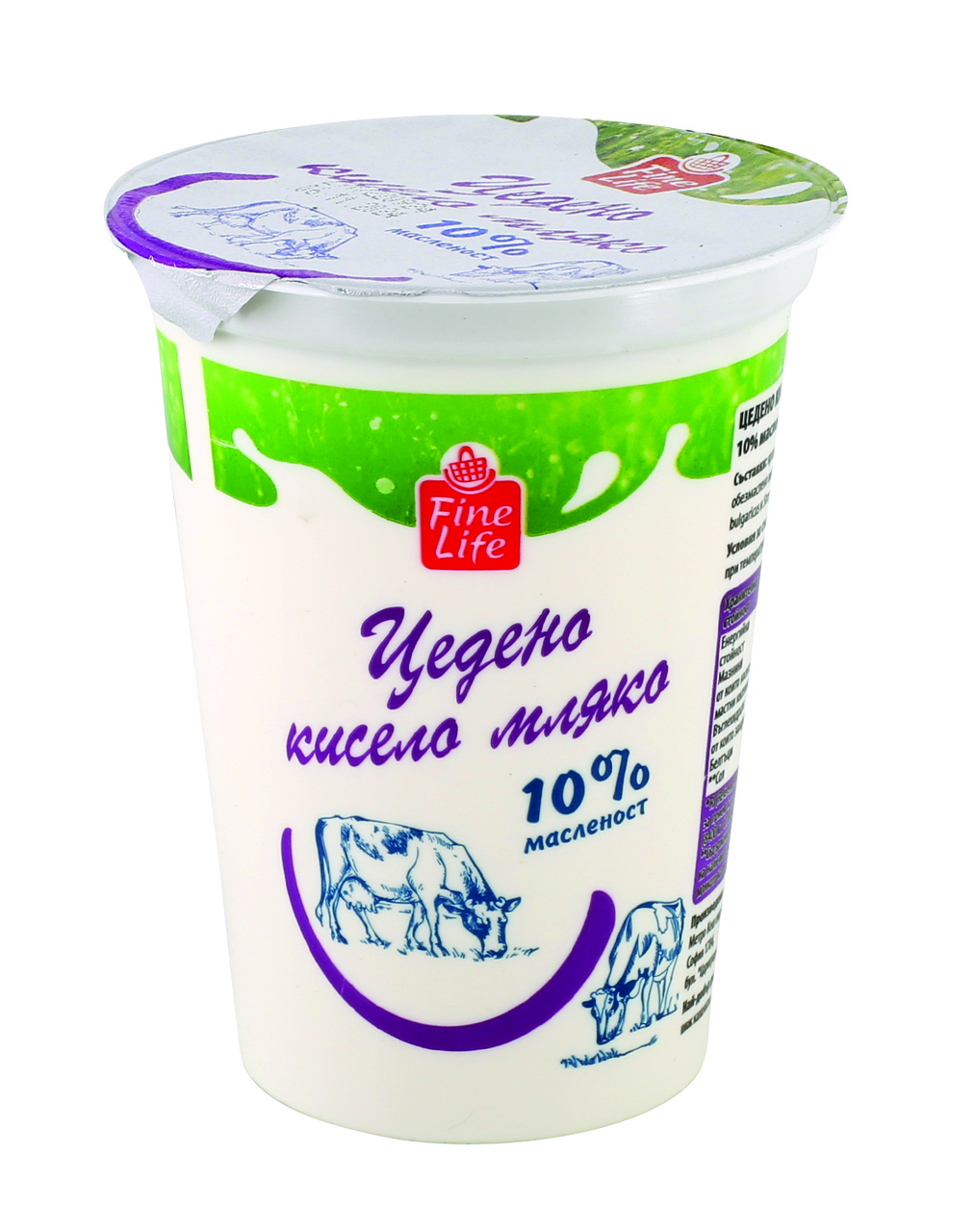 Fine Life Цедено кисело мляко 400г