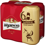 Шуменско Бира кен 4,8% 6 бр x 500 мл / 3,000 л