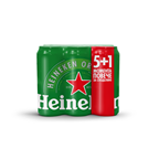 Heineken Бира кен 5% 5+1 x 0,5 л