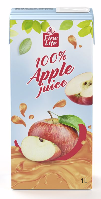 Fine Life Сок ябълка 100 % 1 л