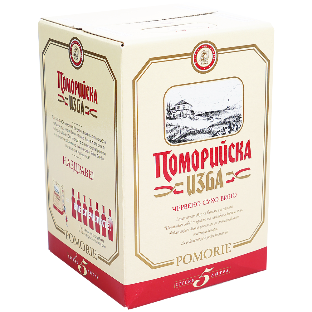 ПОМОРИЙСКА ИЗБА Вино сухо червено 5 л