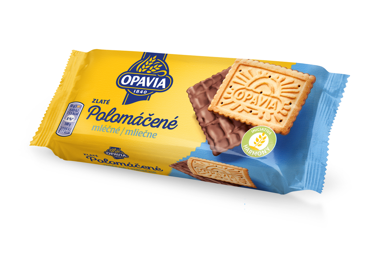 OPAVIA Zlaté polomáčené mléčné sušenky 36 x 100 g
