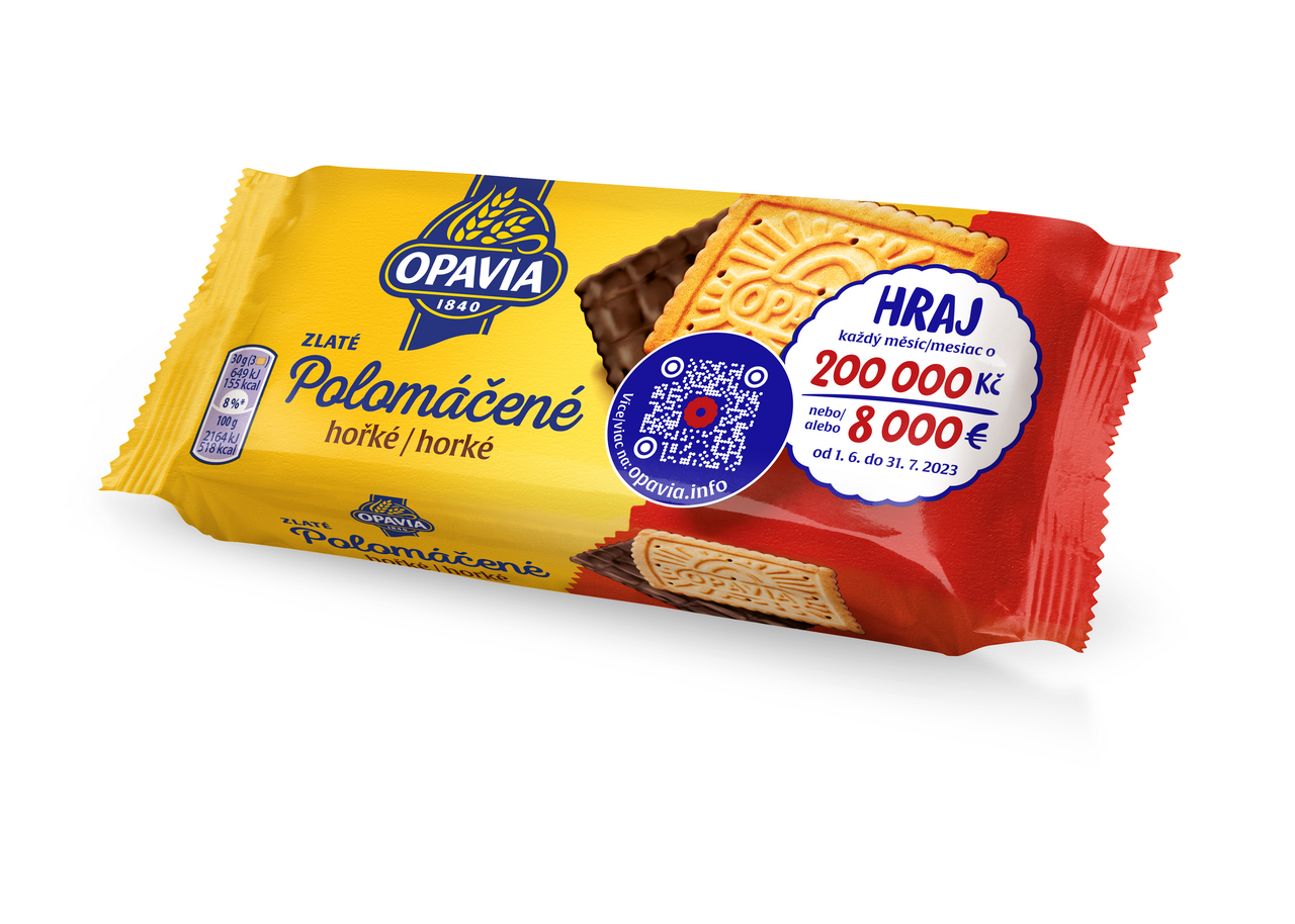 OPAVIA Zlaté polomáčené sušenky 36 x 100 g