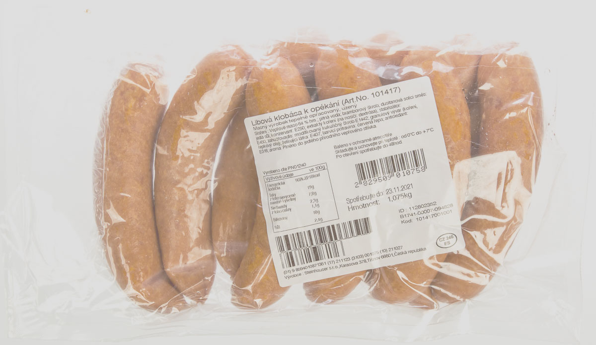 STEINHAUSER Klobása libová k opékání chlaz. váž. cca 1 kg