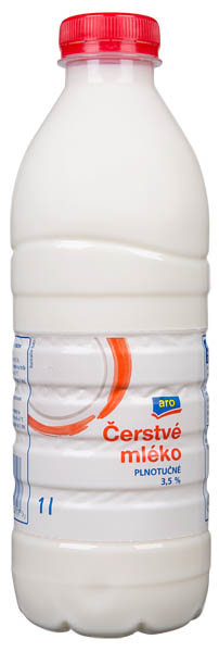 aro Mléko čerstvé plnotučné 3,5 % tuku chlaz. 6 x 1 l PET