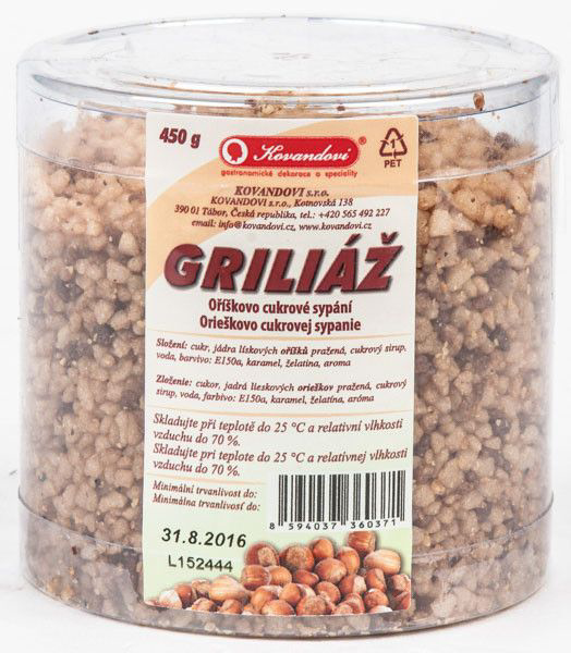 KOVANDOVI Griliáž (Griliáš) pro zdobení dortů 450 g