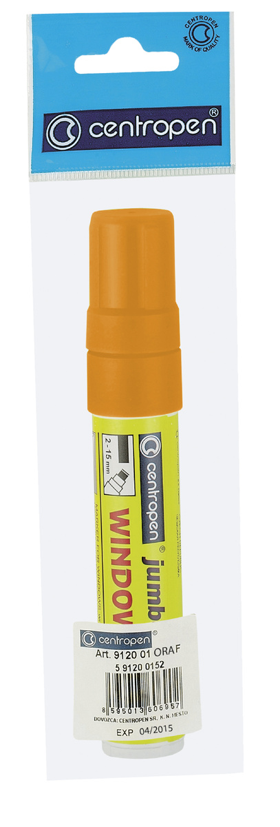 centropen Značkovač na sklo Jumbo 9120 oranžový 1 ks
