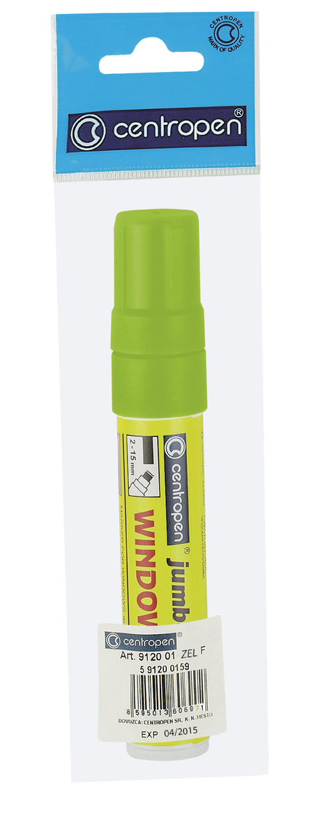 centropen Značkovač na sklo Jumbo 9120 zelený 1 ks