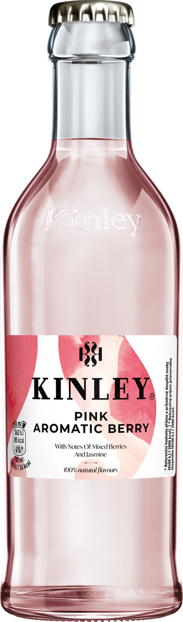 KINLEY Bitter Pink Berry 24 x 250 ml vratná láhev