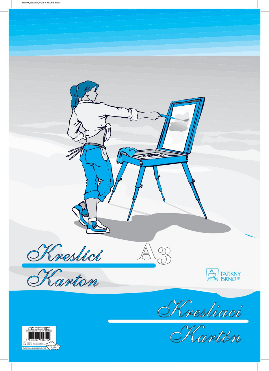 Karton kreslící Papírny Brno A3 220g 50 listů 1 ks