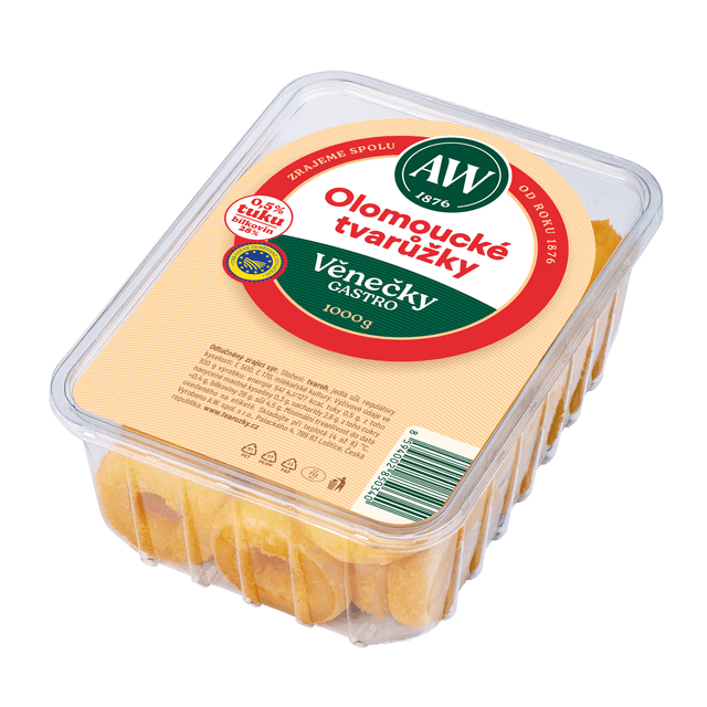 A.W. Olomoucké tvarůžky věnečky gastro chlaz. 1 kg