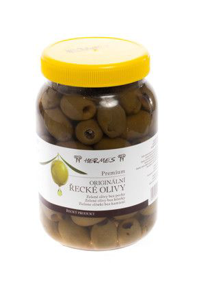 HERMES Olivy zelené bez pecky (pevný podíl 550 g) chlaz. 950 g