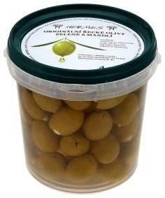 HERMES Olivy zelené s mandlí (pevný podíl 600 g) chlaz. 950 g