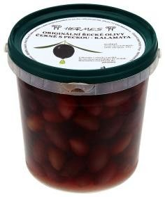 HERMES Olivy černé Kalamata s peckou chlaz. 950 g