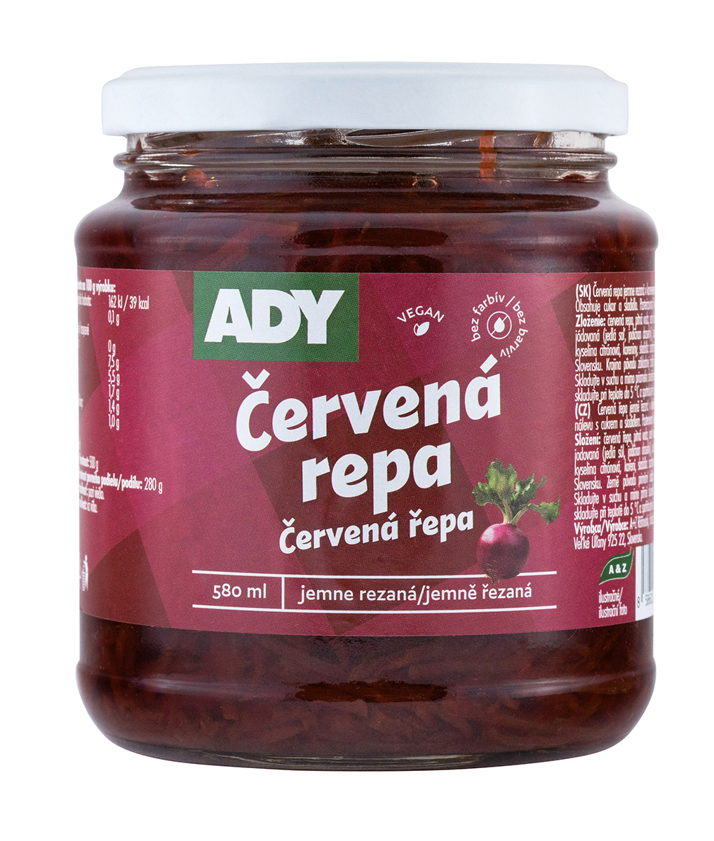 ADY Řepa červená jemné řezy 8 x 580 ml