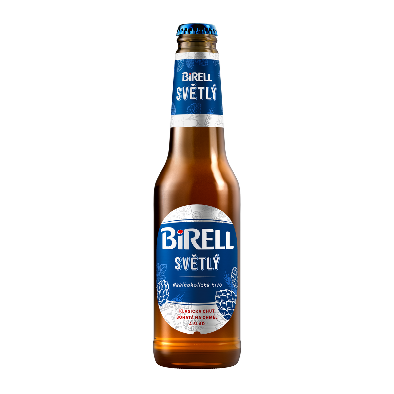 BIRELLl Světlý Pivo nealkoholické 24 x 330 ml vratná láhev