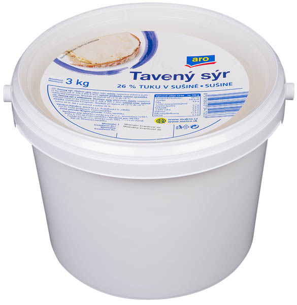 aro Sýr tavený nízkotučný 26% chlaz. 3 kg