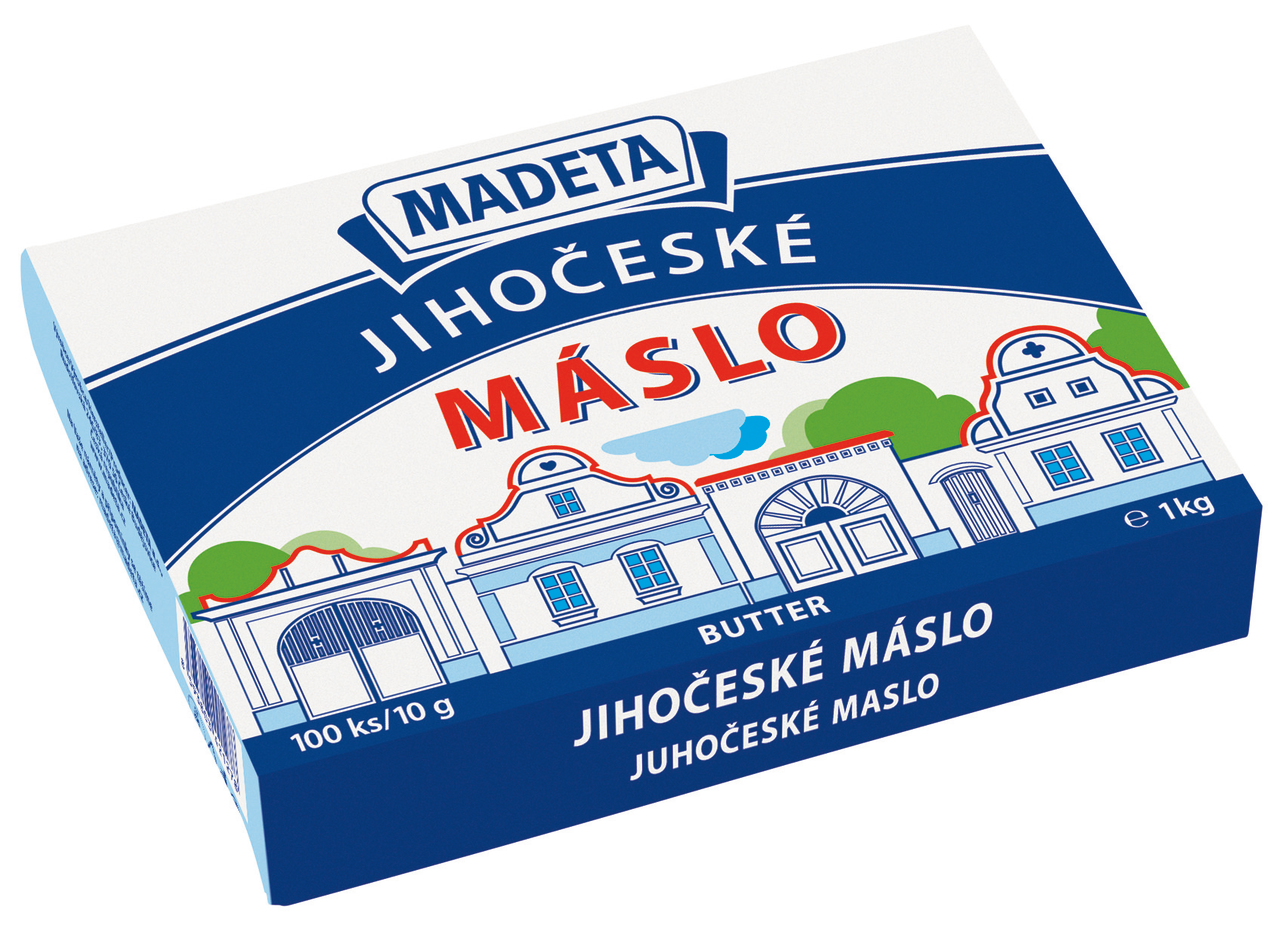 MADETA Jihočeské máslo 82 % porce chlaz. 100 x 10 g