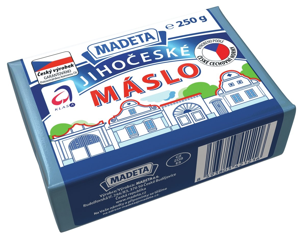 MADETA Jihočeské máslo 82 % chlaz. 250 g