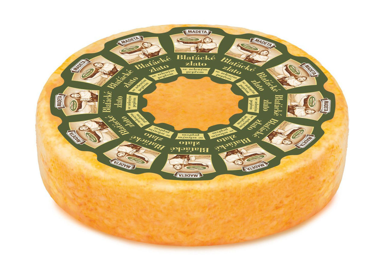 MADETA Blaťácké zlato sýr se zeleným pepřem 48 % chlaz. váž. cca 1,5 kg