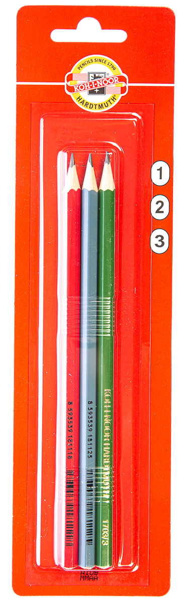 KOH-I-NOOR Tužka grafitová č.1,2,3 3 ks