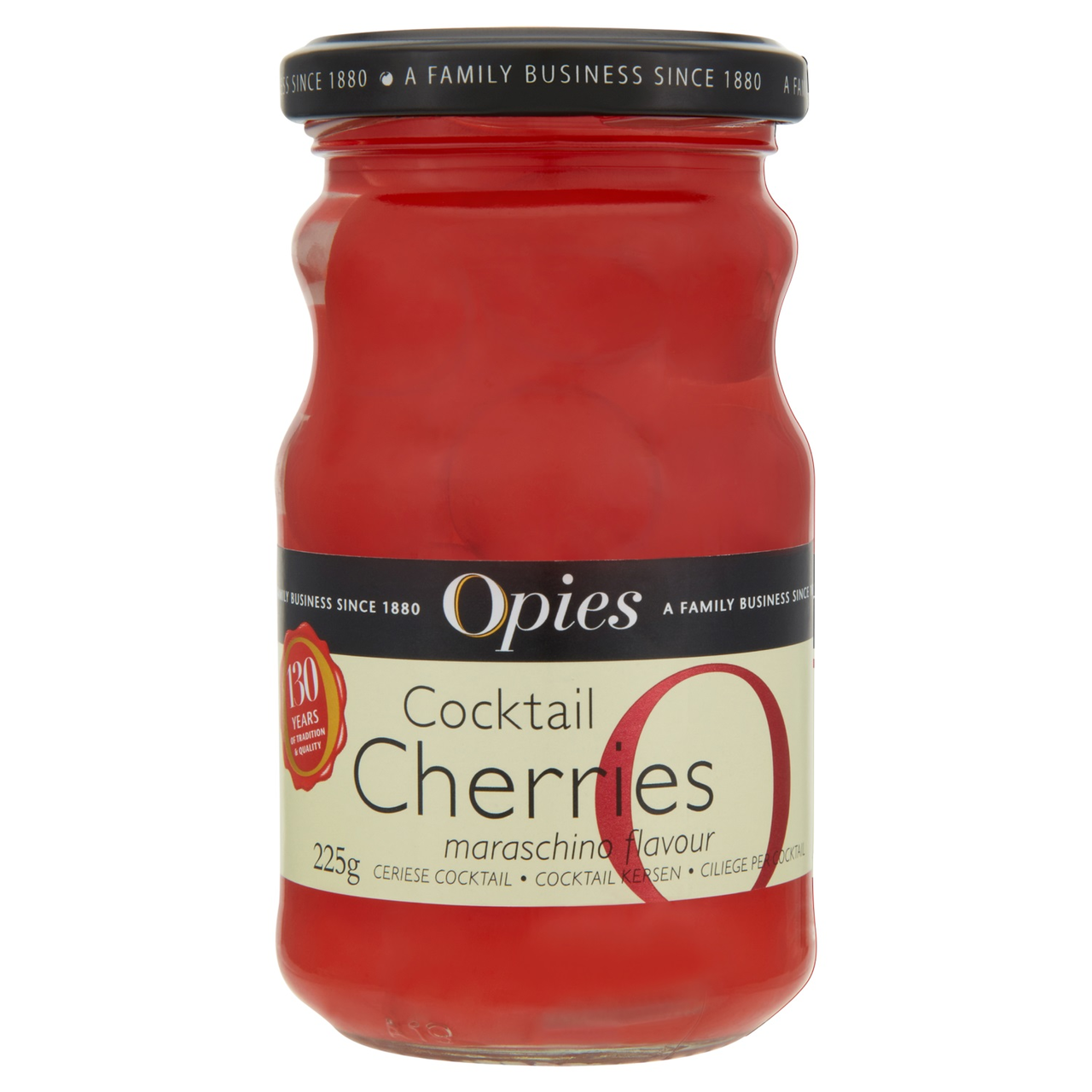 Opies Třešně koktejlové červené bez stopky 3 x 225 g